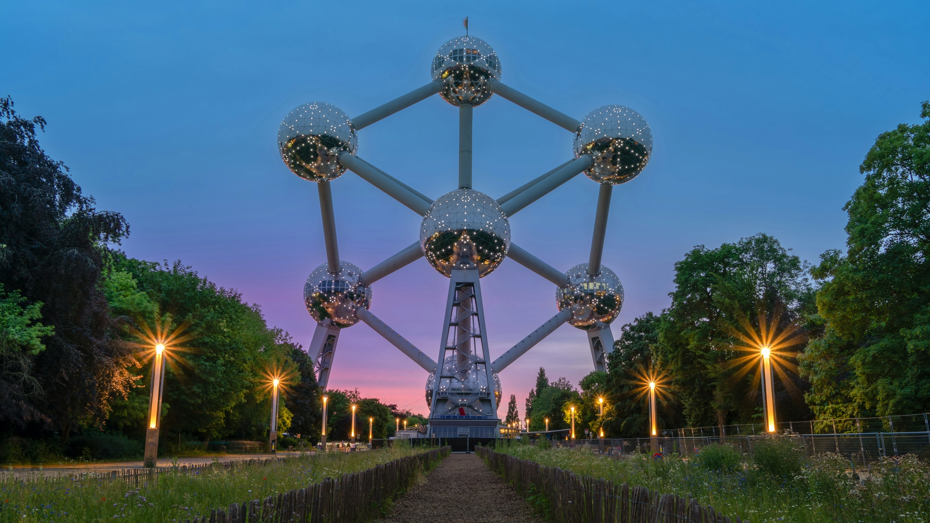 Atomium au crépuscule, Bruxelles, Belgique