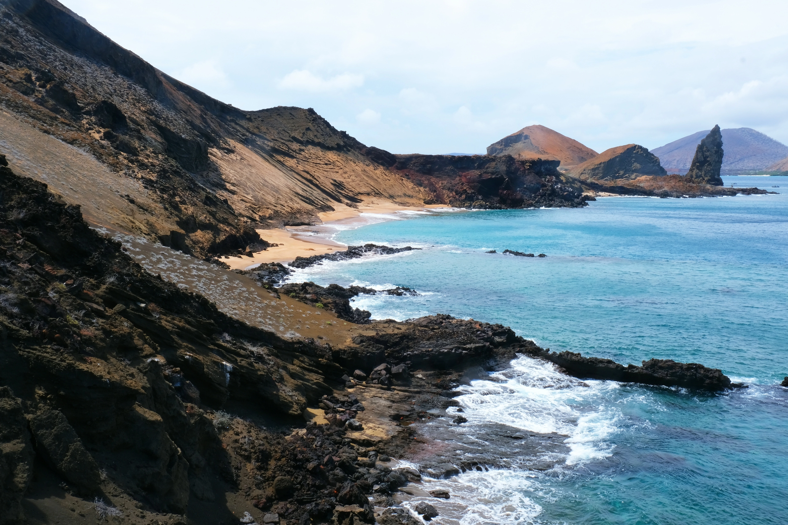 Côte volcanique aride typique des Galápagos