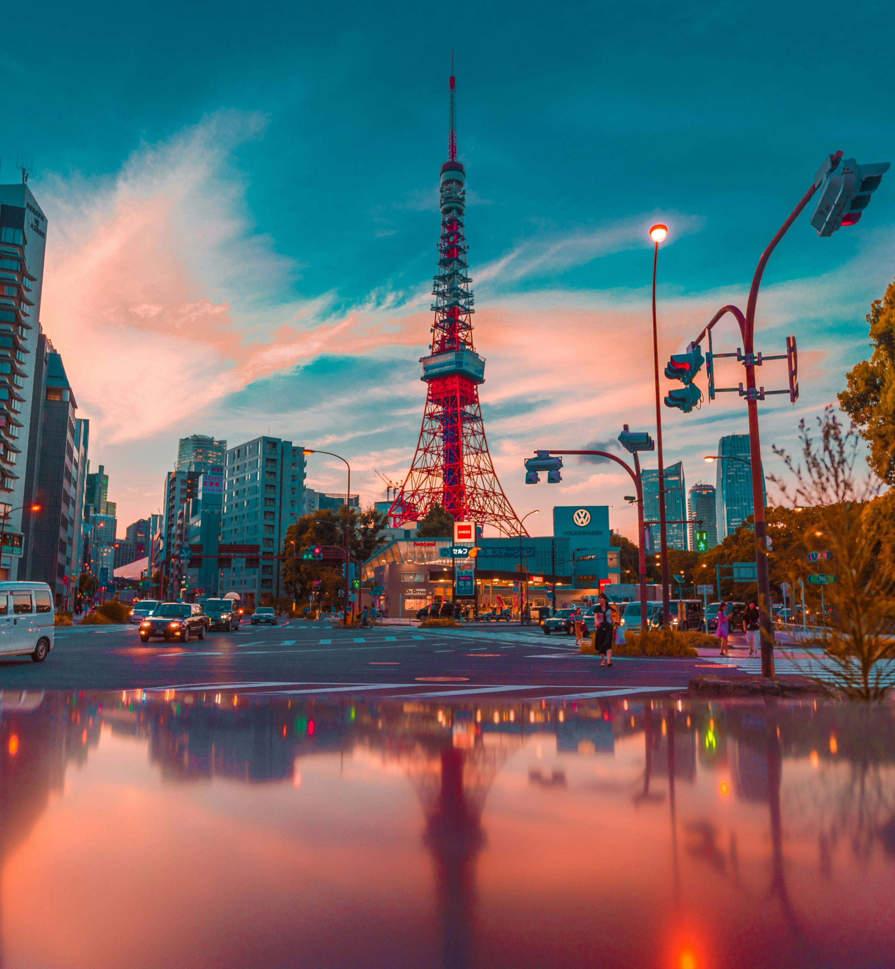 Tokyo Tower au coucher du soleil