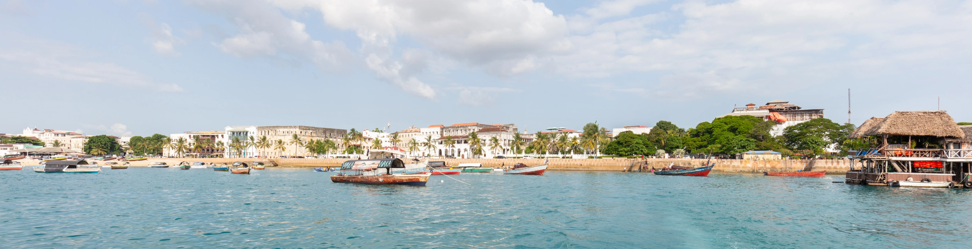 Stone Town et son port de boutres, Zanzibar, Tanzanie