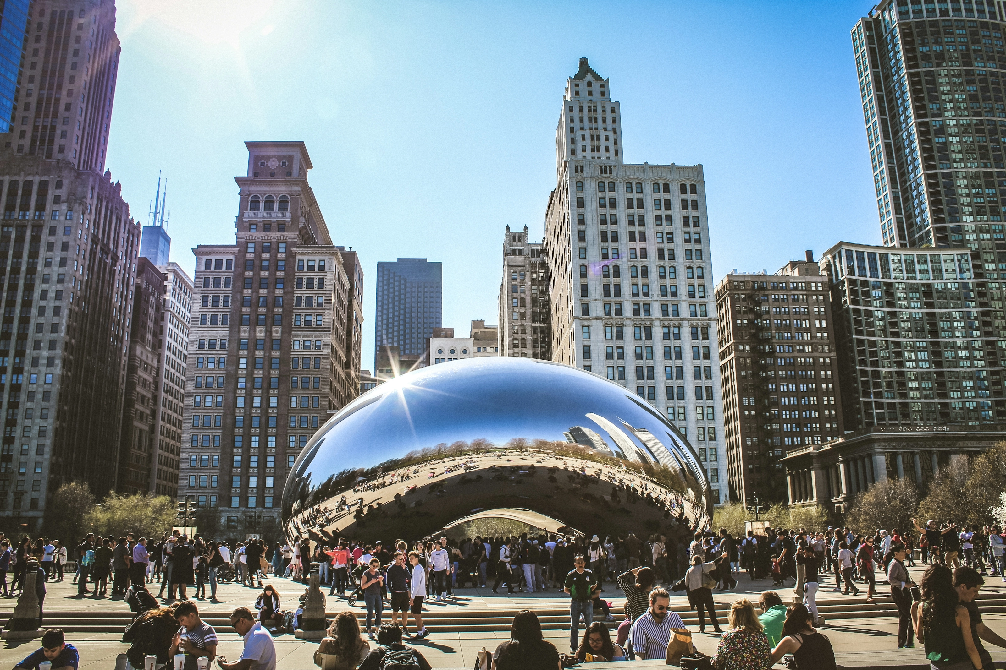 Cloud Gate, le Bean, à Millennium Park, Chicago