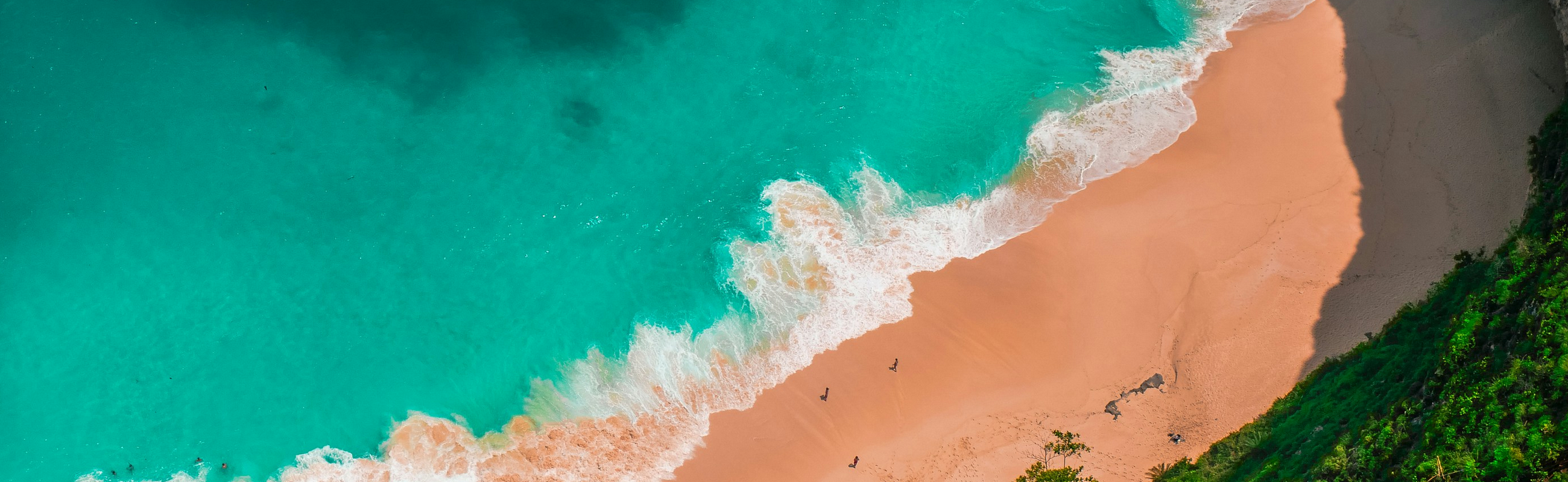 Plage vue du ciel